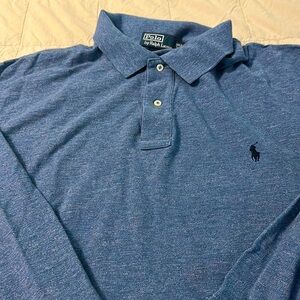 Men’s Ralph Lauren Pima Blue long sleeved Polo 3XLT Big Tall.